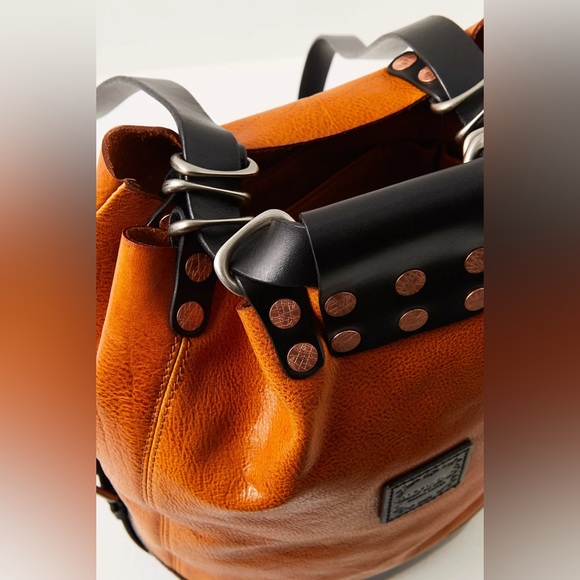 FREE PEOPLE Stylish Tan Leather Eco Backpack - Picture 3 of 10